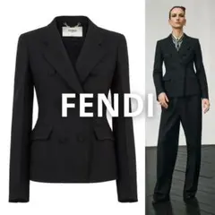 FENDI 23AW 国内正規品 バージンウール ダブルブレスト 38 ペプラムのサムネイル
