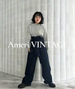 新品 Ameri BACK CONSCIOUS SWEAT TOP グレー F