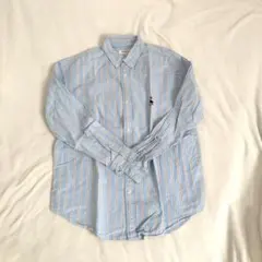 RED CAP GIRL 水色ストライプ長袖シャ ツL