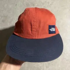 00s 日本製 ノースフェイス ROCKSOLID キャップ オレンジ ネイビーのサムネイル