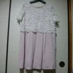大きいサイズLL ひざ丈ワンピース