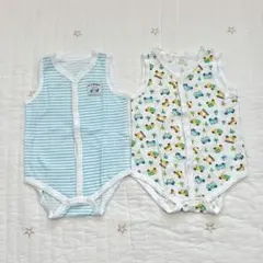 西松屋　70cm ベビー肌着　ロンパース　ノースリーブボディスーツ 2枚組