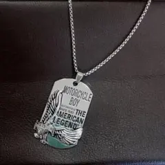 ドッグタグ ネックレス メンズ イーグル シルバー バイカー アメカジ