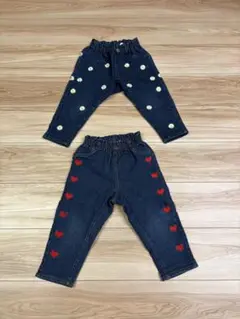 デニムパンツ　女の子　90サイズセット