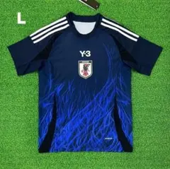 L Y-3 ネイビー フレアパターン ジャージ L