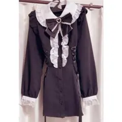 シークレットハニー サイドアップヘムセットアップ ブラック 黒 長袖