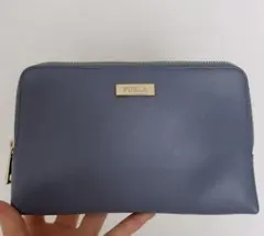 【FURLA】新品、未使用水色　水色　ポーチ