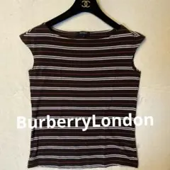 d*2様 BurberryLondon ブラウン ストライプ ノースリーブ Tシ