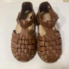 ZARA サンダル シューズ レザー シューズ 編み上げ おしゃれ 15 cm