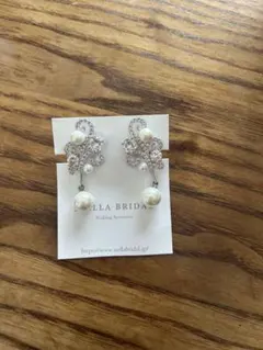STELLA BRIDAL パールクリスタルイヤリング