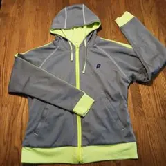 Prince フルジップリバーシブルパーカー　グレー/グリーン　レデースM