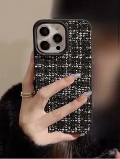 iPhone11ツイード風ケース