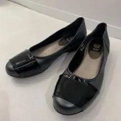 ゴールデンフット コンフォートシューズ23.5㎝　ブラック本革 レザー 山羊 黒