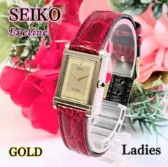 美品 セイコーSEIKOレディース腕時計エクセリーヌ ゴールド 新品電池交換済みのサムネイル