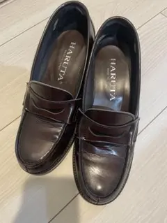 HARUTA ヒールアップローファー ブラウン24cm