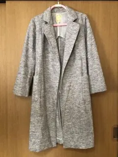 ❣️最終値下げ❣️ビームスハート❣️杢グレー ニット風ロングコート