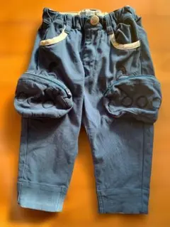 BITZ 青いパンツ サイズ80 膝ポケット付き