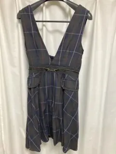 axes femme ジャンパースカート チェック柄