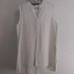 UNIQLOリネンブレンドスキッパーシャツ　 ノースリーブ