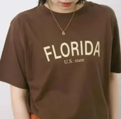 サマンサモスモス　ロゴプリントTシャツ　ブラウンのサムネイル