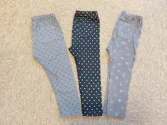 ☆ユニクロ♪ドット柄レギンス3枚セット☆