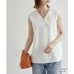 ロペピクニックROPE' PICNICリンクコーデ/刺繍襟ブラウス36