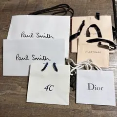 ショップ袋 6枚セット Paul Smith/JILL STUART/Dior