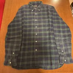 BEAMS ビームス チェック柄 長袖シャツ グリーン ネイビー M