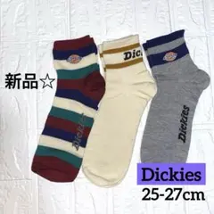 Dickies ディッキーズ ソックス 靴下 25-27cm 3足セット☆新品