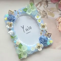 トレカケース ホイップデコ ブルー B8 硬質ケース フラワーデコ