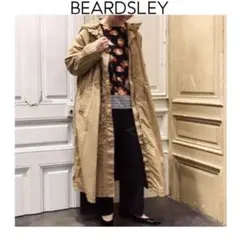BEARDSLEY 4WAYコート　ベージュ　ビアズリー　ノーカラー　ロング