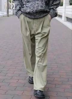 【SUBLATIONS】2TUCK WIDE DENIM MATCHAのサムネイル