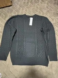 roshell ケーブル編み ニットセーター XL 黒