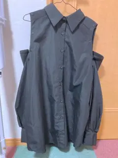 oneway 黒 肩出しシャツワンピース トップス
