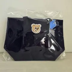 FEILER オールドテディ ワッペントートバッグ ネイビー 小サイズ