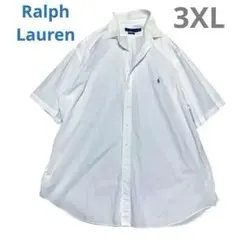 ラルフローレン　コットンシャツ　ホワイト　ポニー3XL相当　美品