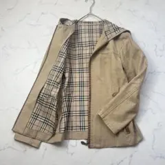 バーバリー　 ブルーレーベル　ジップ　フード付きジャケット ノバチェック