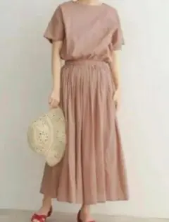 URBANRESEARCH DOORS 22SSコットンボイルギャザーワンピース