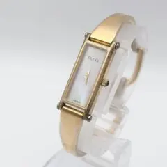GUCCI 1500L 腕時計 ゴールド マザーオブパール　シェル GUCCI 1500L 腕時計 ゴールド マザーオブパール シェル - メルカリ