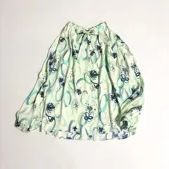 トゥモローランドコレクション 花柄 ボウタイ ギャザー ブラウス 洗える