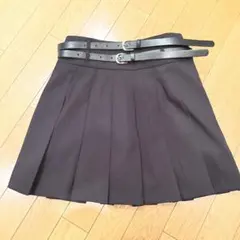 INGNI ダブルベルトプリーツミニスカート