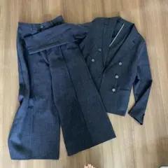 【nicole】ダークグレー ダブルブレストスーツ上下