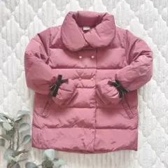 petitmain はっ水 袖リボンダブルボタンダウンコート