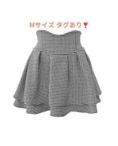 ミシェルマカロン ギンガムチェック美脚スカート♥千鳥柄(インナーパンツ付き) M