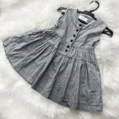 BEBE チェックワンピース グレー 100cm