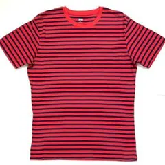 美品☆ユニクロ☆メンズ ボーダー クルーネックTシャツ