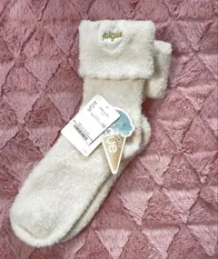 【新品】ジェラートピケ ハートロゴ 靴下 ルームソックス