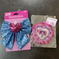 ミニパル ヘアゴム リボン　　カプセルトイ パープル