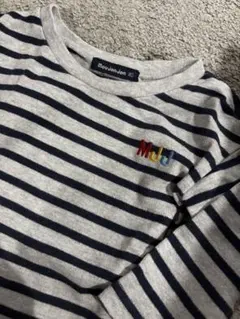 Moujonjon ストライプ 長袖カットソー 80