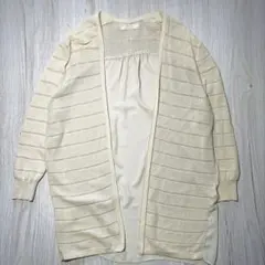 エニィスィス　カーディガン　オンワード樫山　バックシフォン　アイボリー　2